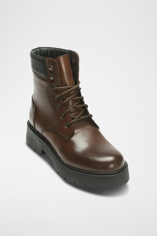 Botins em couro Ankle - Castanho
