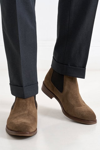 Botins Chelsea em nobuck - Toupeira