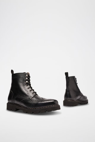 Leren Derby Boots Regular - Zwart