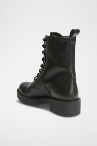 Botins regular de couro - Preto