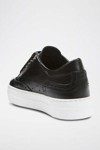 Sapatilhas em couro Comfort Preto