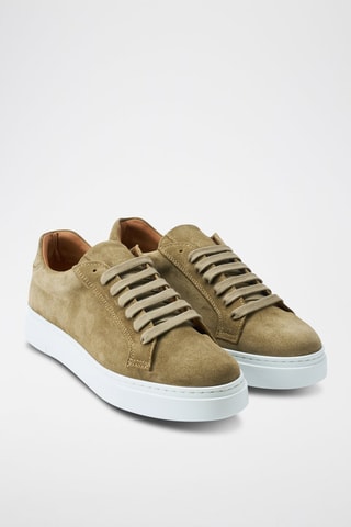 Sapatilhas em nobuck Regular - Castanho