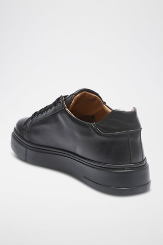 Sapatilhas em couro Regular - Preto