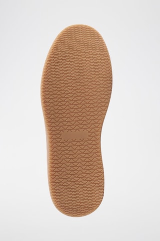 Sapatilhas regular em couro - Camel