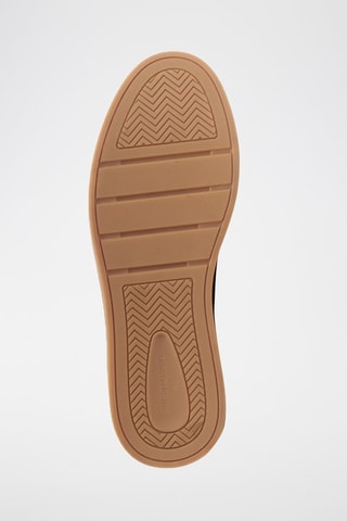 Sapatilhas regular em couro - Castanho-escuro