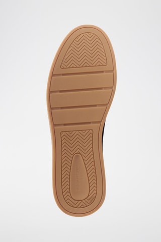 Sapatilhas regular em couro - Preto