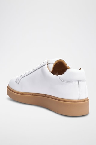 Sapatilhas regular em couro - Branco