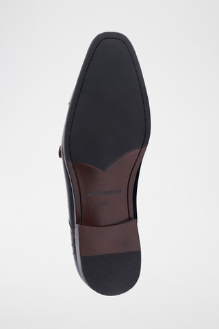 Derbies de fivela de couro Monk - Preto