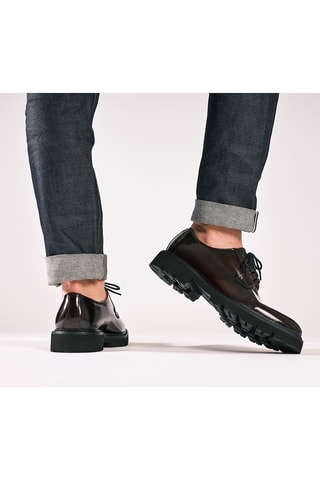 Derbies de couro envernizado Clement - Bordô