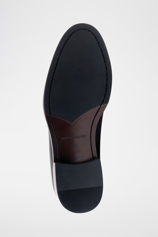 Mocassins de couro Tassel - Castanho-escuro