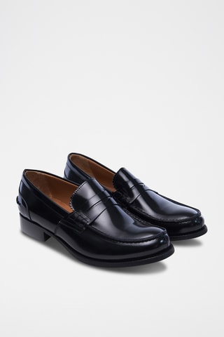 Mocassins de couro envernizado Penny - Preto