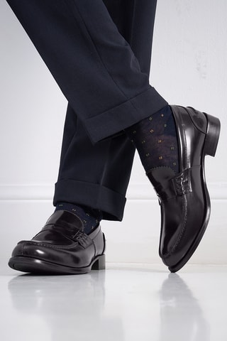 Mocassins de couro envernizado Penny - Bordô