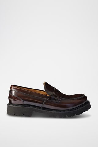 Mocassins de couro envernizado Penny - Bordô