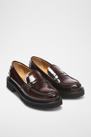 Lakleren Mocassins Penny - Bordeauxrood