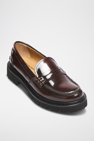 Lakleren Mocassins Penny - Bordeauxrood