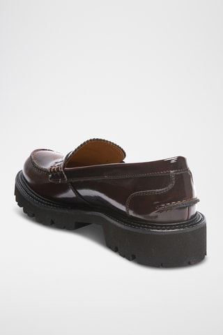Lakleren Mocassins Penny - Bordeauxrood