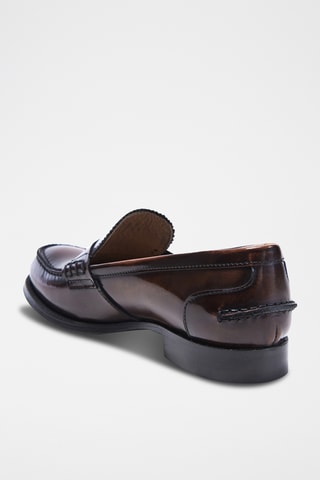 Lakleren Mocassins Penny - Bruin