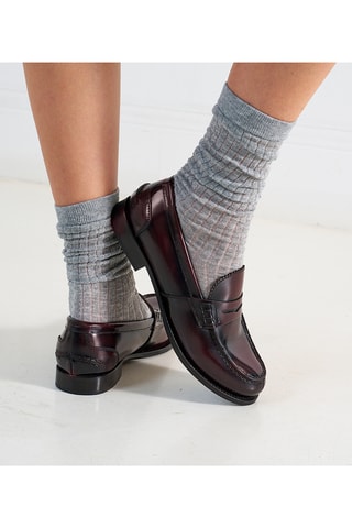 Lakleren Mocassins Penny - Bordeauxrood