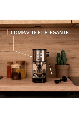 Cafetière expresso manuelle en acier inoxydable - 1 l