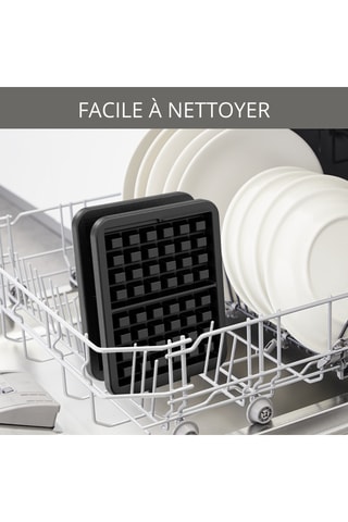Gaufrier rotatif en acier inoxydable - 1200 W - 2 gaufres