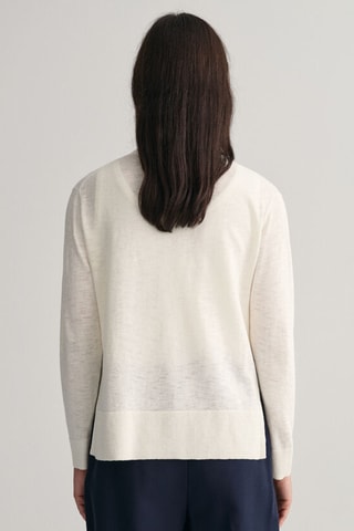 Pull relaxed en soie - Blanc cassé