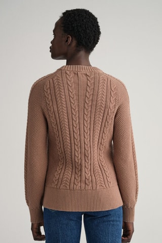 Pull regular en laine mérinos - Marron clair