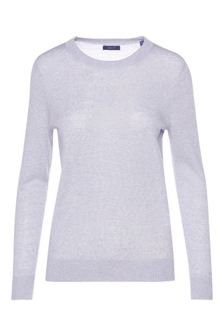 Pull relaxed en laine mérinos - Gris clair