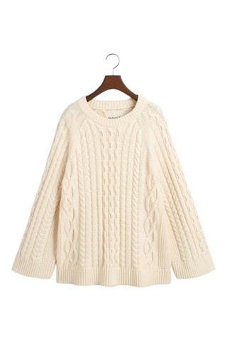 Pull oversize en laine mérinos - Crème