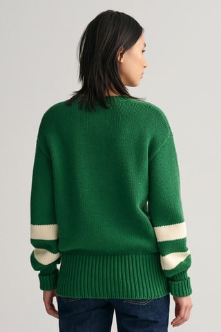 Pull relaxed en laine mérinos - Vert