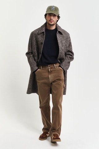 Pull relaxed en laine - Bleu marine