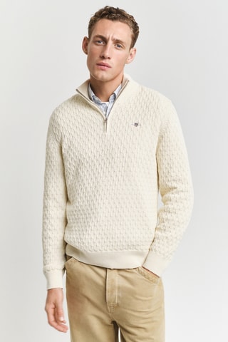 Pull regular en coton biologique - Crème