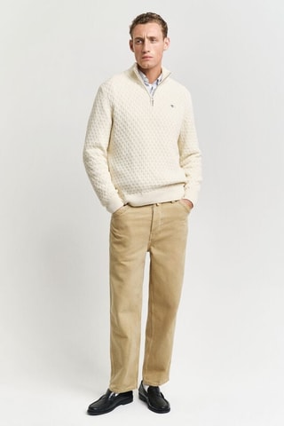 Pull regular en coton biologique - Crème