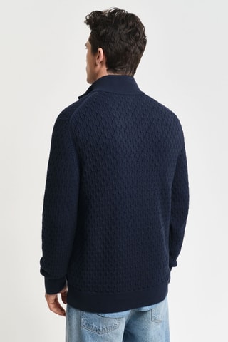 Pull regular en coton biologique - Bleu marine