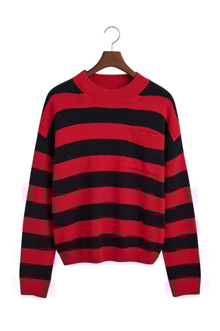 Pull relaxed en laine - Rouge