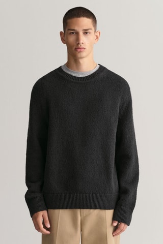 Pull relaxed en coton biologique - Noir