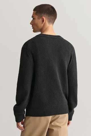 Pull relaxed en coton biologique - Noir