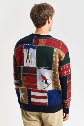 Pull relaxed en laine - Multicolore