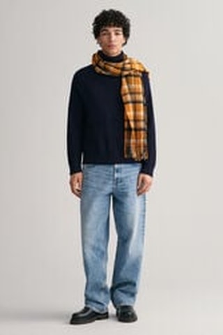 Pull relaxed en laine - Bleu marine