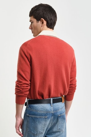 Pull regular en laine - Rouille