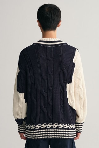 Pull oversize en laine - Bleu marine