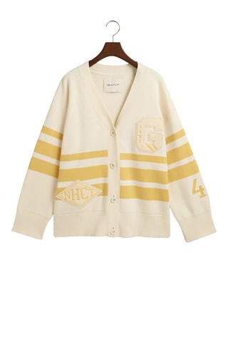 Gilet oversize en coton biologique - Crème