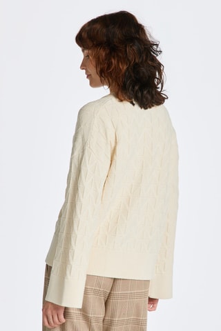 Gilet relaxed en laine mérinos - Crème