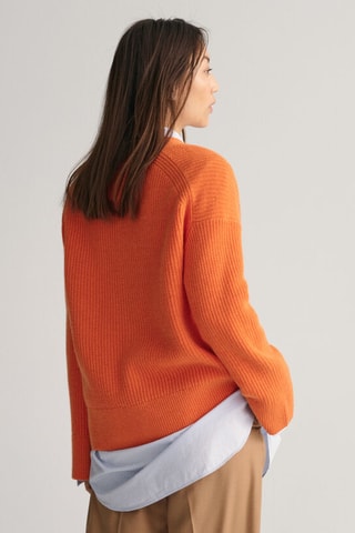 Gilet relaxed en laine - Orange
