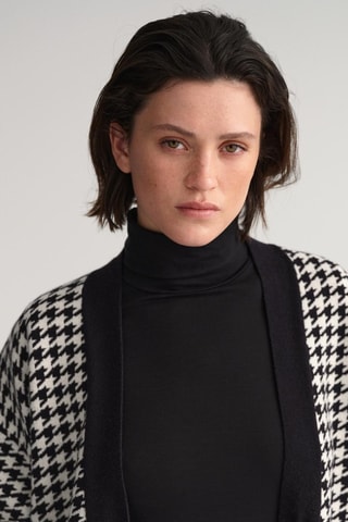 Gilet oversize en laine - Noir