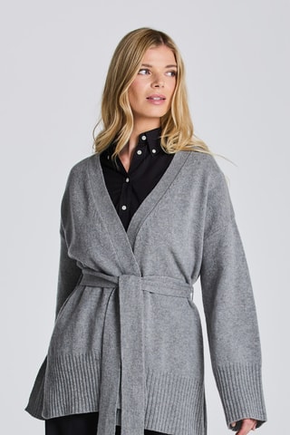 Gilet oversize en laine - Gris