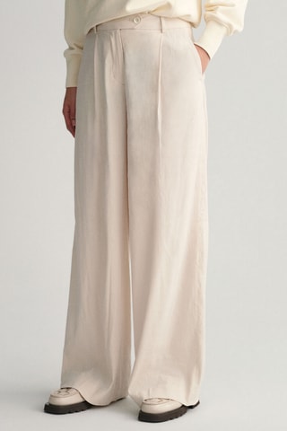 Pantalon relaxed en lin - Beige