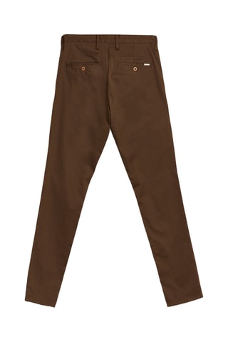 Pantalon slim en coton biologique - Marron