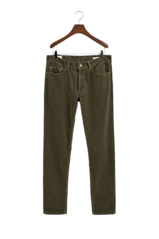 Pantalon slim - Vert kaki