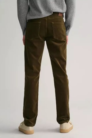 Pantalon slim - Vert foncé