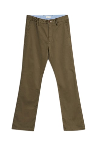 Chino droit en coton biologique - Kaki
